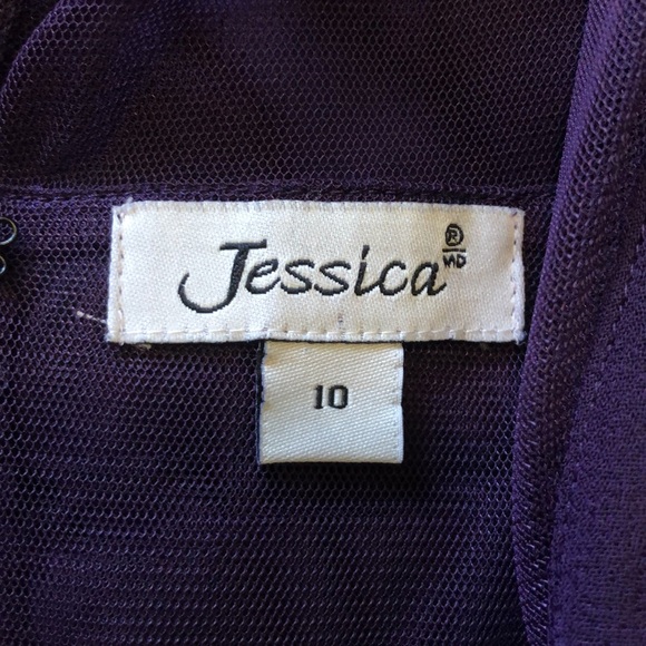 Jessica Eggplant Purple Semi-Formal Dress Size 10 - Picture 9 of 11
